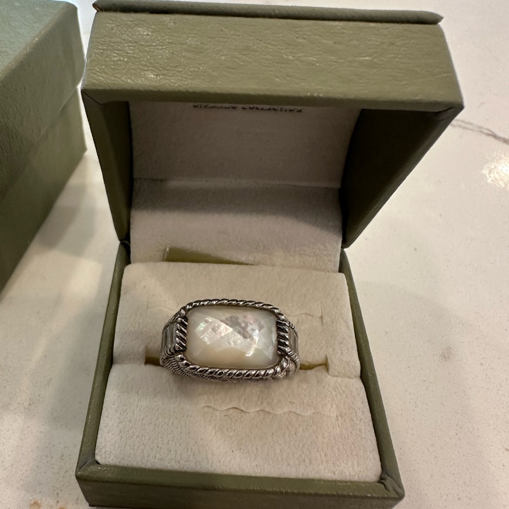 Judith Ripka Mother of Pearl Doublet Ring